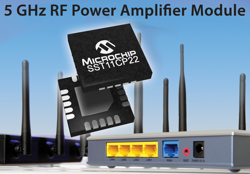 Microchip推出全新5 GHz功率放大器模塊